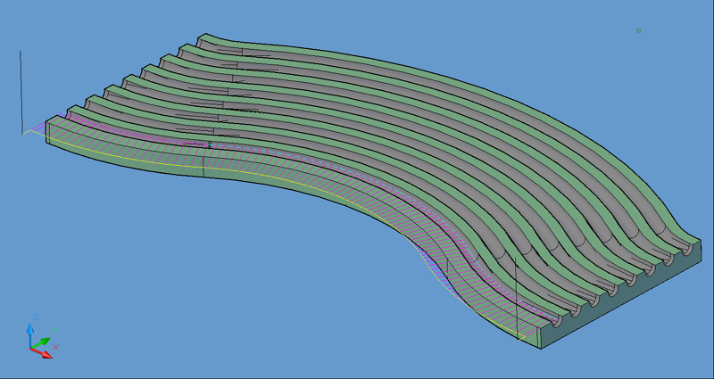 Moulder Head tool path.