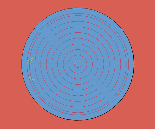 Multi-Pass Inside on circular shape.
