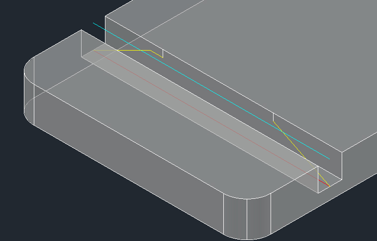 Center-Line Ramp tool path. Center-Line Ramp tool path.