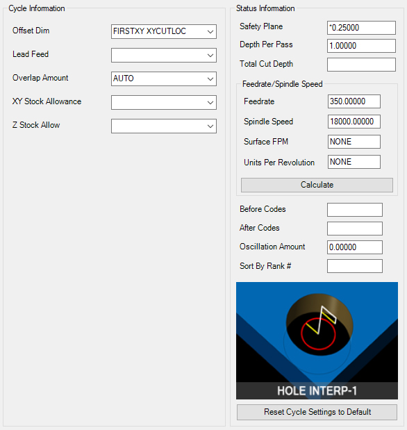 Hole-Interpolation-1 Parameters Hole-Interpolation-1 Parameters